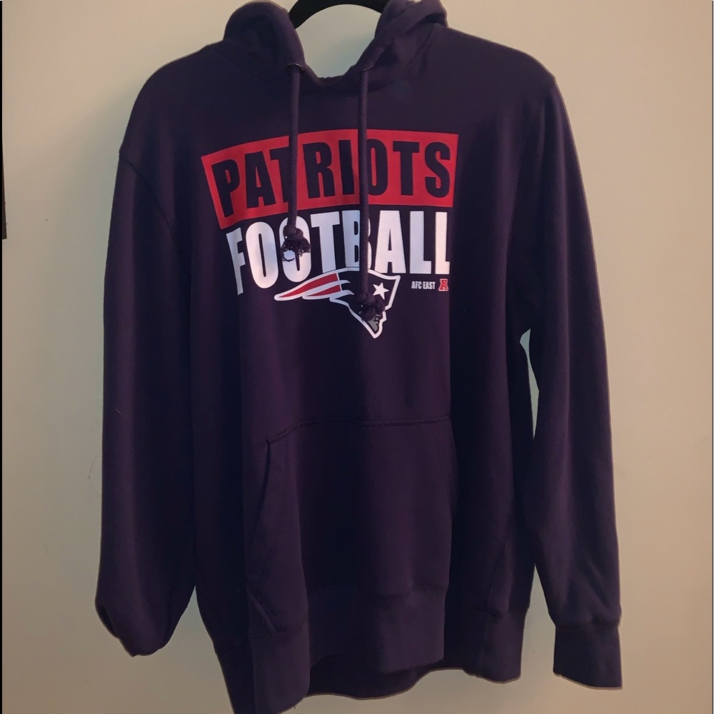 patriots football navy blue sweatshirt
